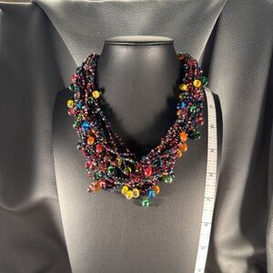 Chico's Vibrant Multicolor Beaded Necklace